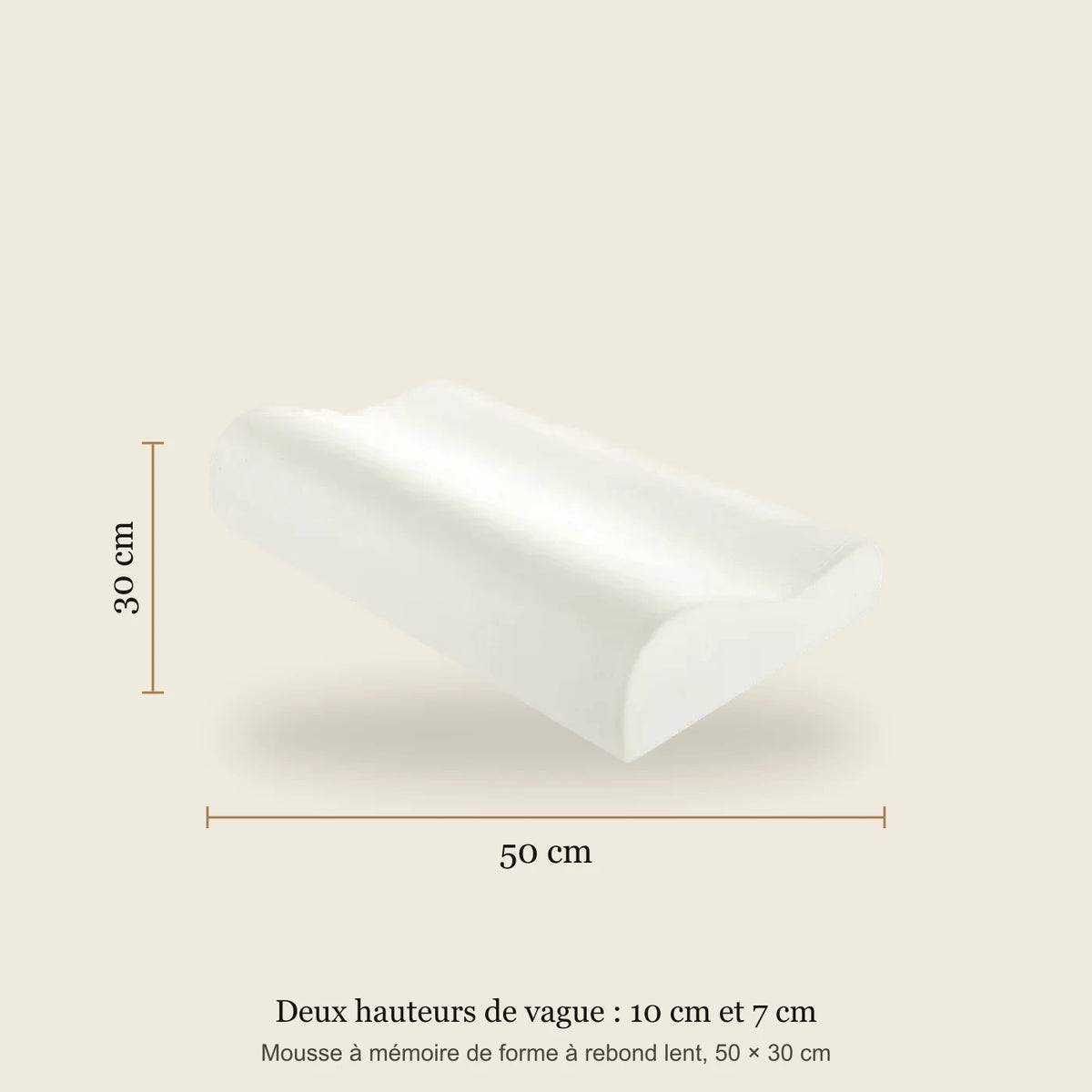 Le Nuage 50, dimensions : 50 × 30 cm, vagues de 10 et 7 cm
